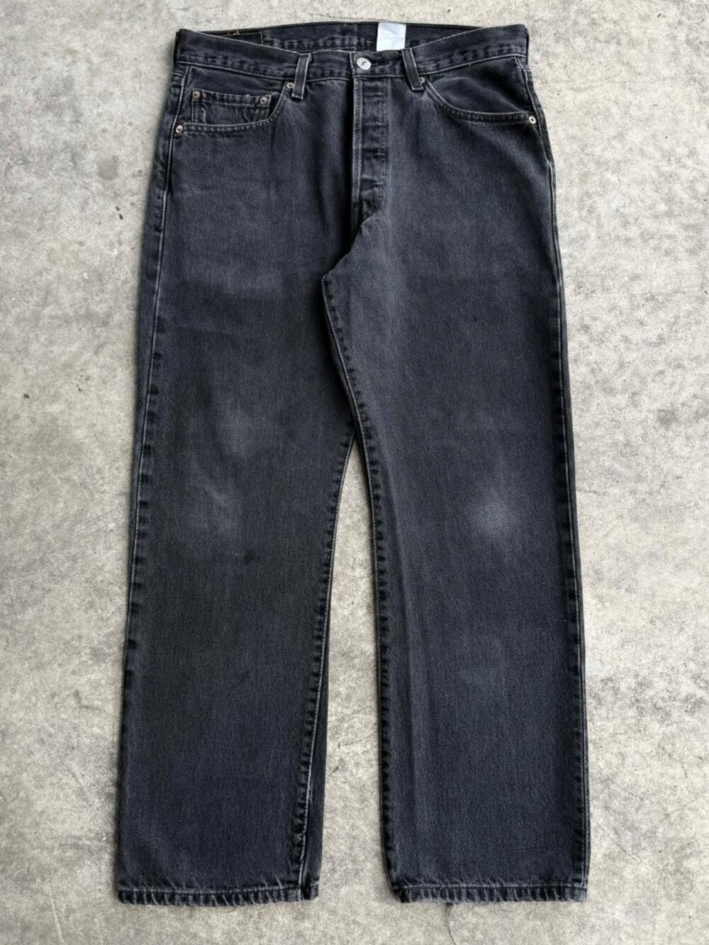 Black Faded Denim Jeans – Size 34x30
